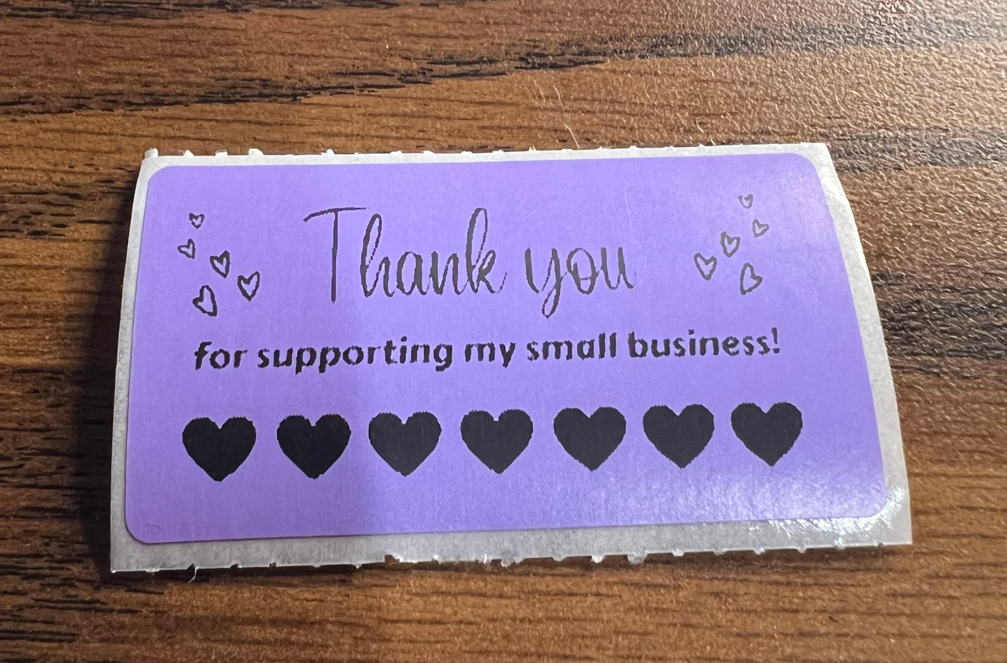 Thank you for supporting my small business sticker labels