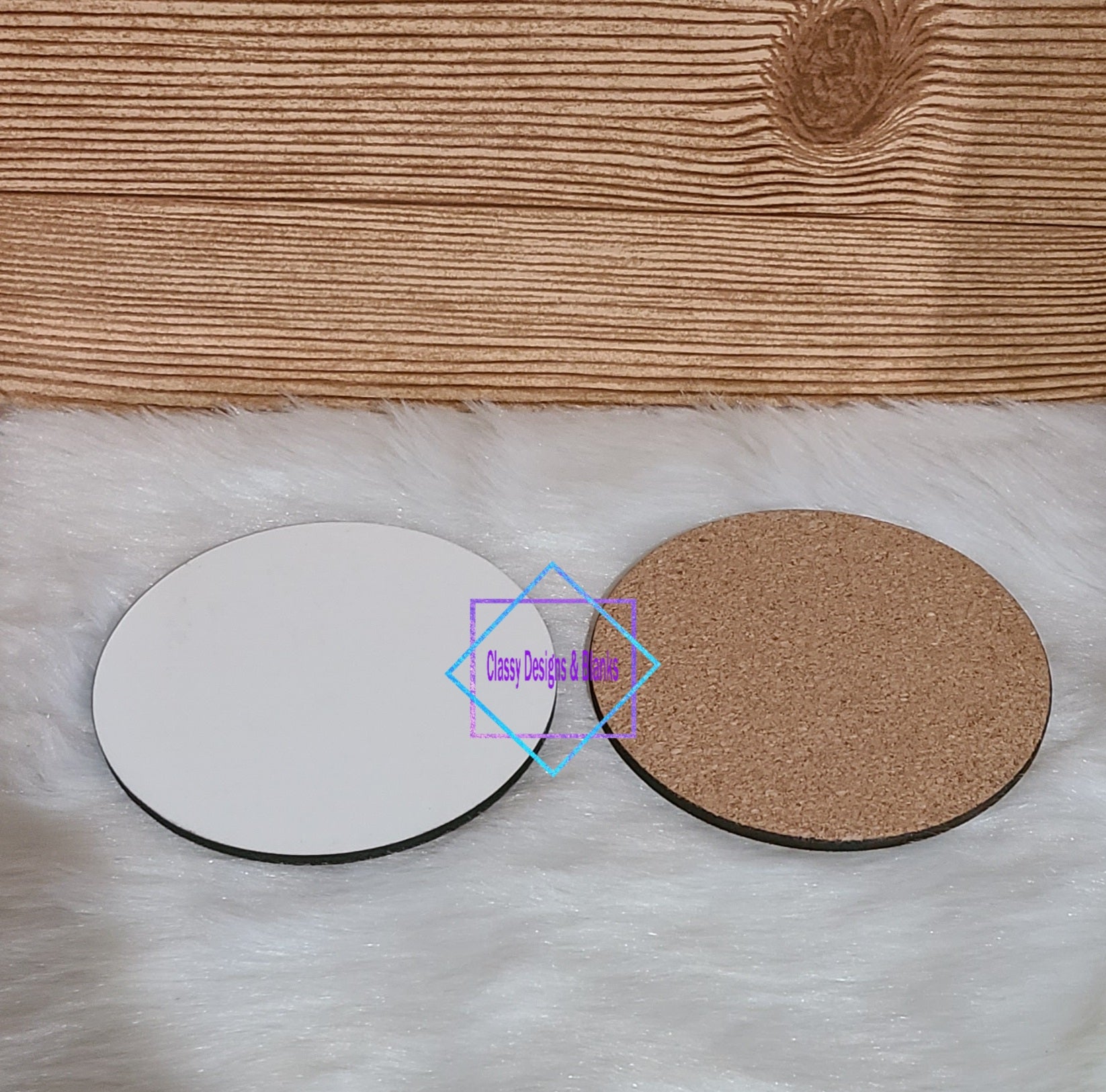 Sublimation Coaster- Faux Leather - Circle - subthisandthat