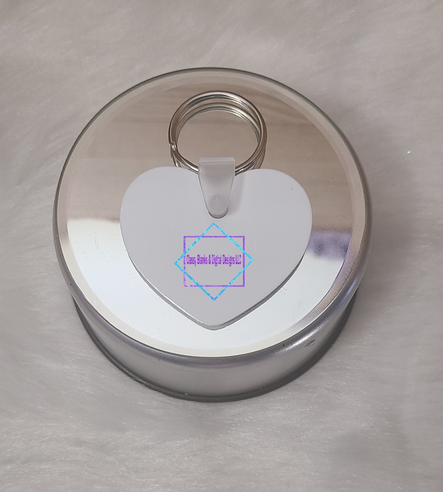 Sublimation Blank Heart Keychain