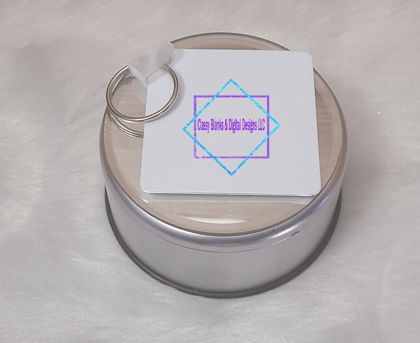 Sublimation Blank Double Sided Square Keychain