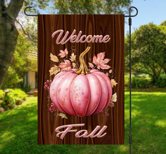 Welcome Fall JPEG Garden Flag  Design