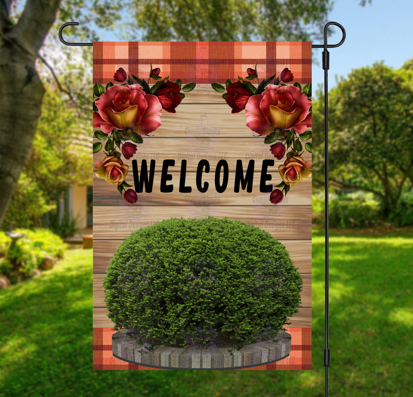 Welcome Garden Flag JPEG Design