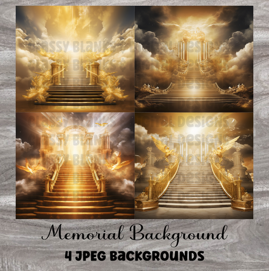 Memorial Dark Yellow Background 4 JPEGs