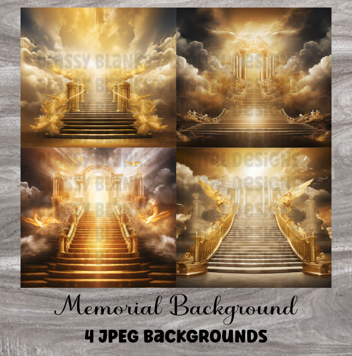 Memorial Dark Yellow Background 4 JPEGs