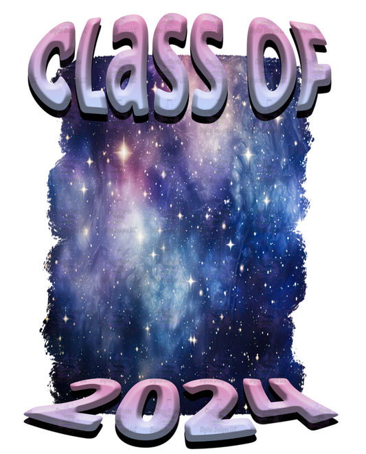 Class of 2024 PNG Grunge Design