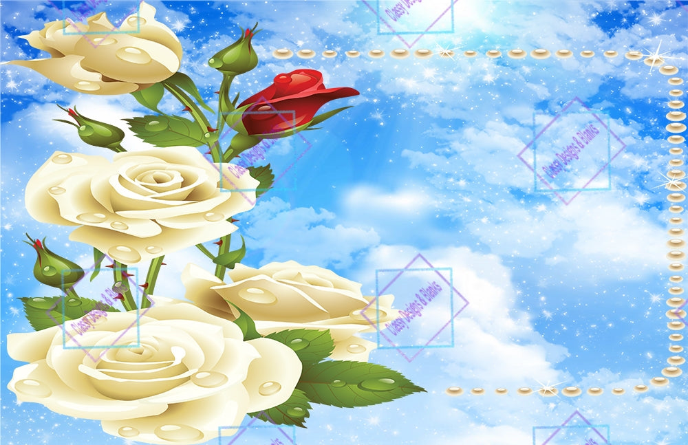 Flower and Clouds Background JPEG file