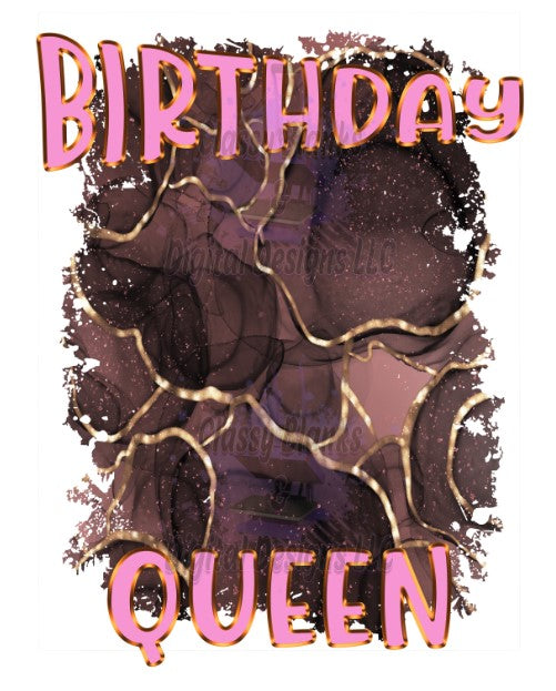 Birthday Queen Grunge PNG