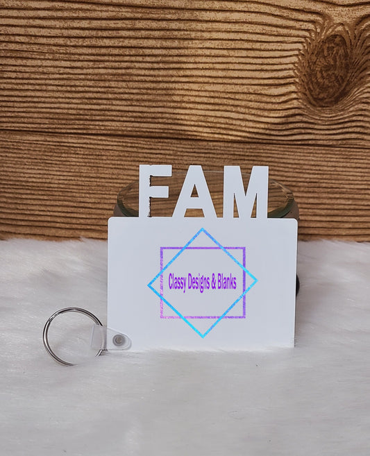 Sublimation Blank Double Sided FAM Keychain