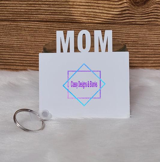 Sublimation Blank Double Sided MOM Keychain